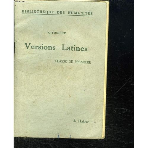Versions Latines. Classe De Premiere.