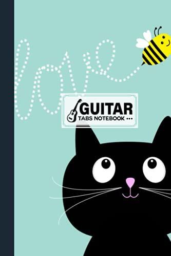 Guitar Tab Notebook: Black Cats Cover Guitar Tab Notebook, Music Paper Notebook, Blank Guitar Tablature Music Note, 120 Pages - Size 6" X 9" By Rosita Brandt