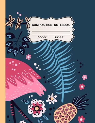 Flamingo Composition Notebook: Cute Flamingo Gift Notebook For Mother's Day, Dad, 120 Blank Pages, 8.5x11 Inches For Flamingo Lovers