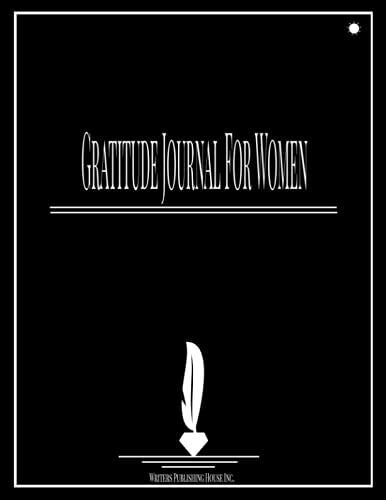 Elegant Black Gratitude Notebook Journal For Women Large Size (8.5x11) Inches 120 Lined Paper Pages