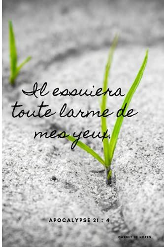Carnet De Notes | Carnet De Notes Pour Chrétiens Et Chrétiennes | 121 Pages: Il Essuiera Toute Larme De Mes Yeux | Apocalypse 21 : 4 (French Edition)