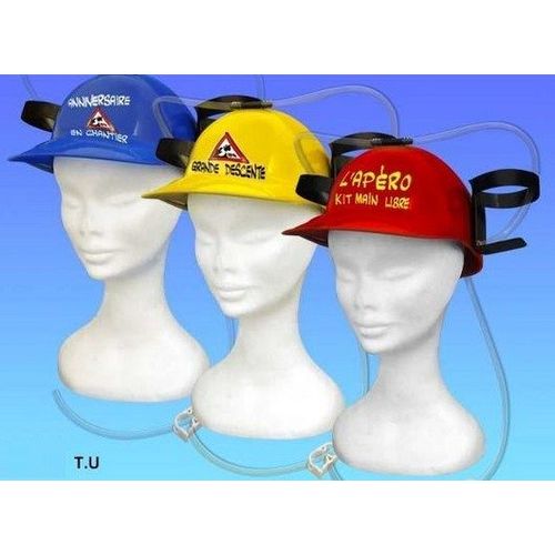 Casque Anti-Soif Porte Canettes Anniversaire/ Apero En Chantier/ Grande Descente