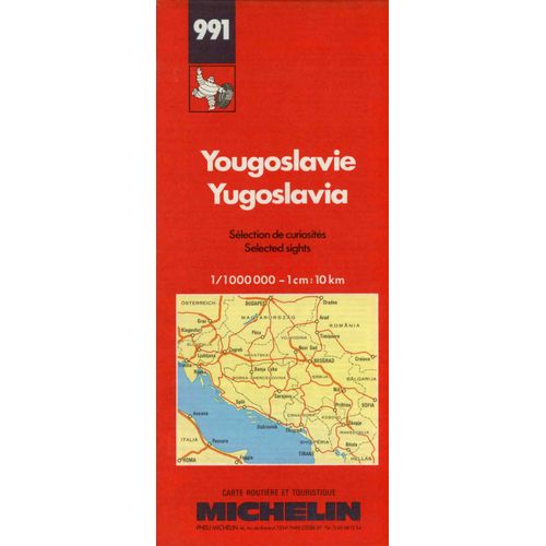 Carte Michelin N°991 Yougoslavie