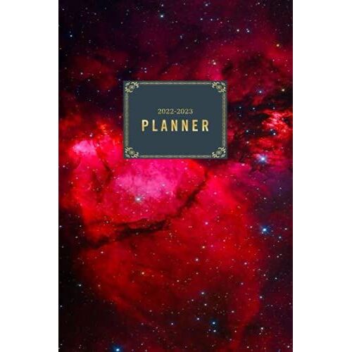 Notebook: Space Galaxy 2022-2023 Weekly Planner: Large 2 Year Planner. Weekly At A Glance Organizer With Galaxy Cover #2