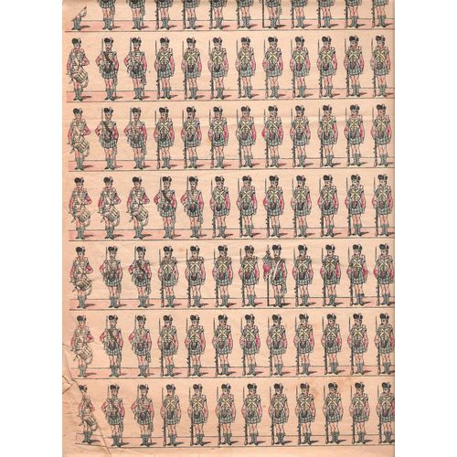 Imagerie De Nancy Découpage Armée Anglaise Écossais 854 Pellerin