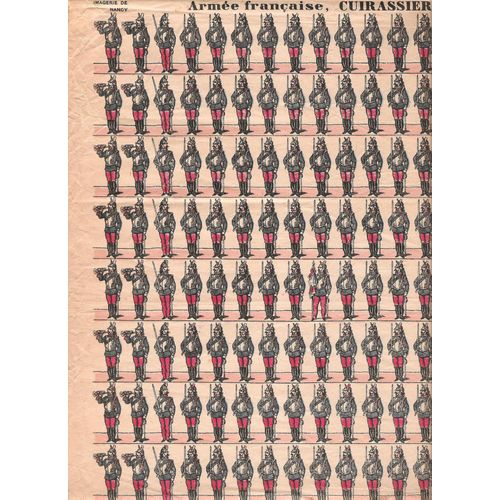 Imagerie De Nancy Découpage Armée Française Cuirassiers 1014