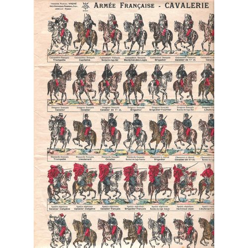 Imagerie De Nancy Découpage Armée Française Cavalerie 513