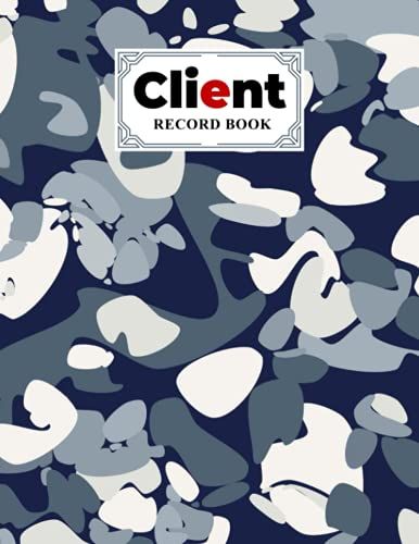 Client Record Book: Premium Camo Print Cover Client Record Book, Client Data Organizer Log Book, 120 Pages, Size 8.5" X 11" Design By Martin Funke