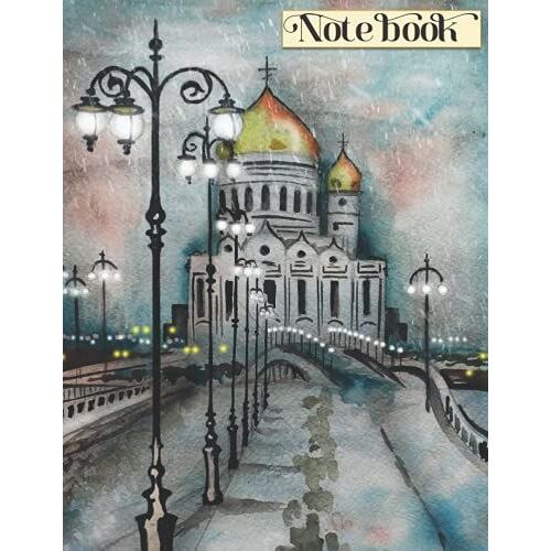 Notebook: Plain Wide Ruled Blank Composition Notebook With Softcover For Work, School And College Supplies | 100 Pages | Standard Size: 8.5 X 11 In | Beautiful Castle Watercolor Cover