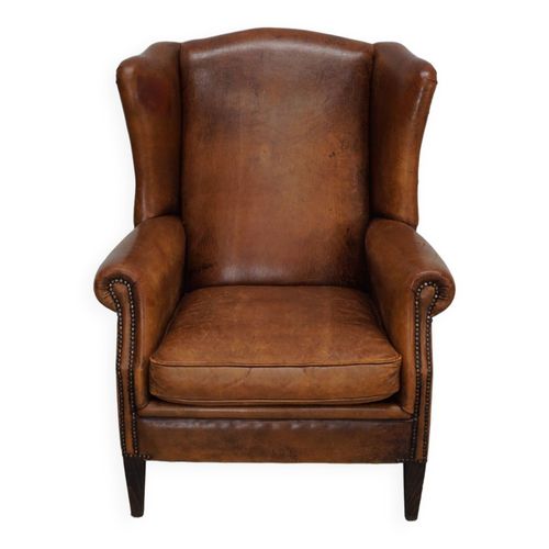 Fauteuil Club Vintage En Cuir Couleur Cognac Paysbas Fauteuil Club Vintage En Cuir Couleur Cognac Paysbas Marron