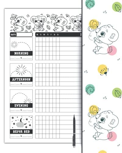 Daily Routine Planner: Morning, Afternoon, Evening, And Before Bed Routines Checklist For Kids With Beautiful Koala Themed Interior | Makes A Great Gift Given Journal For Parents.