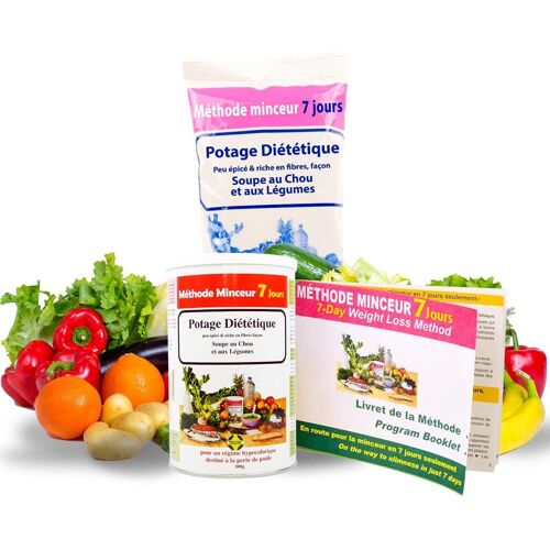 Cure Minceur 7 Jours Brule-Graisse Naturelle Et Efficace. A Base De Légumes Et De Soupe Au Chou. Perte De Poids Rapide Et Durable Pour Homme Et Femme. Naturel, Sans Gluten Et Fabriqué En France. 