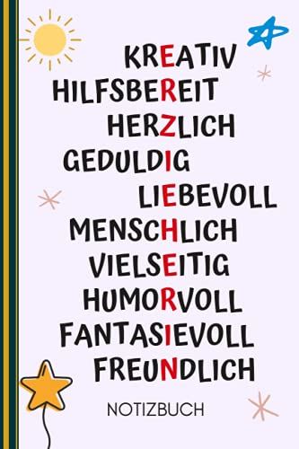 Erzieherin Notizbuch: Notizbuch A5 Liniert Als Danke Geschenke Für Erzieher | Abschiedsgeschenk Für Erzieherin Zum Geburtstag Weihnachten (German Edition)