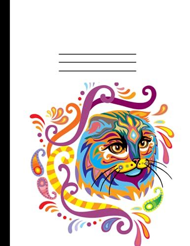 Cat Composition Notebook: Color The Back!