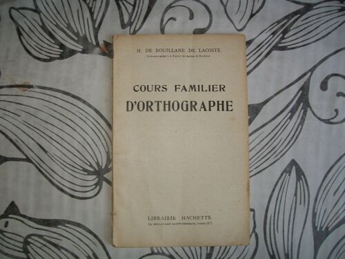Cours Familier D'orthographe