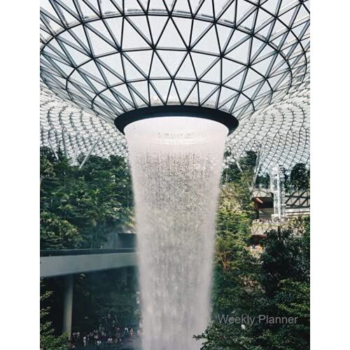 Weekly Planner: Indoor Waterfall Cover | 100 Pages