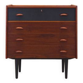 Coiffeuse En Teck Design Danois Annes 1970 Production  Danemark Orange