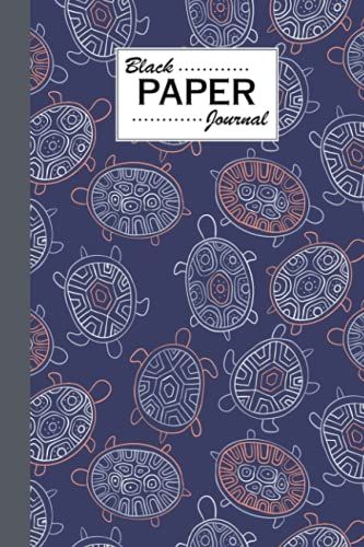 Black Paper Journal: Turtles Cover Black Paper Journal, College Ruled | 6x9 Black Paper Notebook (Black Notebooks) | 120 Pages Design By Franziska Vogel