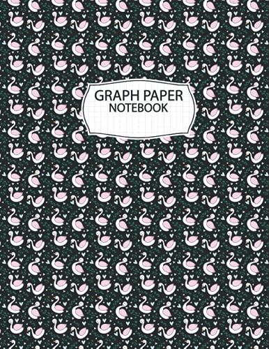Swan Graph Paper: Math Graph Paper Notebook For Men, Women, Girls, School, Teachers, Homeschool, Homework, 4x4 Quad Rule - 8.5" X 11" Inches