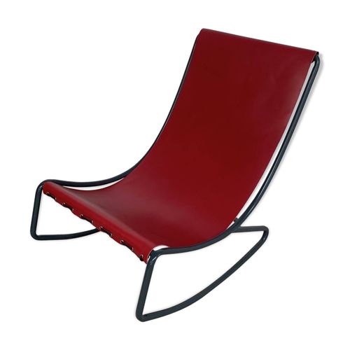 Rockingchair Vintage 1975 Rouge