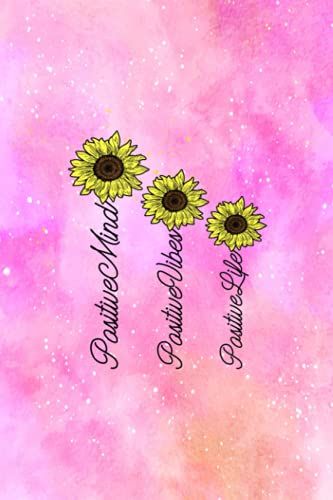 Handwriting Notebook | Positive Mind Vibes Life Sunflower Mental Health Awareness