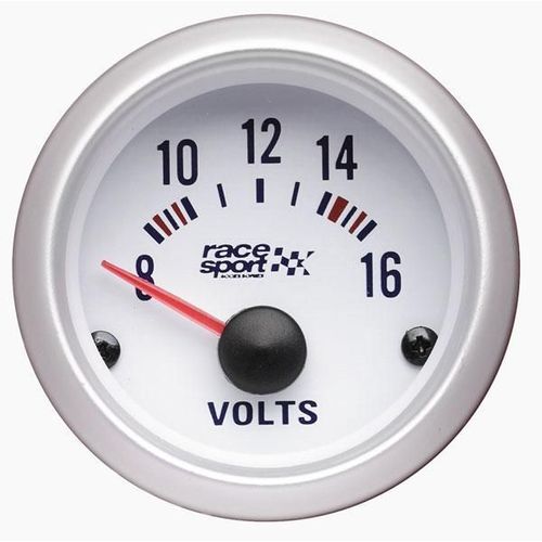 Manometre Voltmetre - Fond Blanc - Diametre 52mm