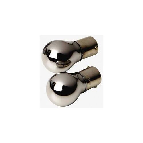 2 Ampoules Ba15s Chromees - 12v - 5w - Eclairage Rouge - Plots Alignes - Feux