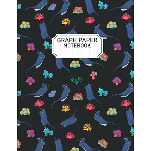 Stingray Graph Paper: Stingray Graph Paper Notebook To Write Notes, 4x4 Quad Rule - 8.5" X 11" Inches - 100 Pages
