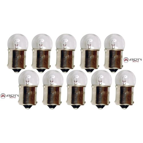 10 Ampoules Ba15s - 12v 5w 2800k
