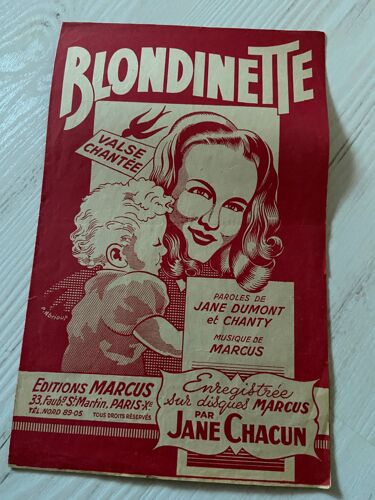 Partition "Blondinette"