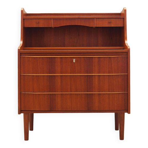 Secrtaire En Teck Design Danois Annes 1970 Production  Danemark Orange