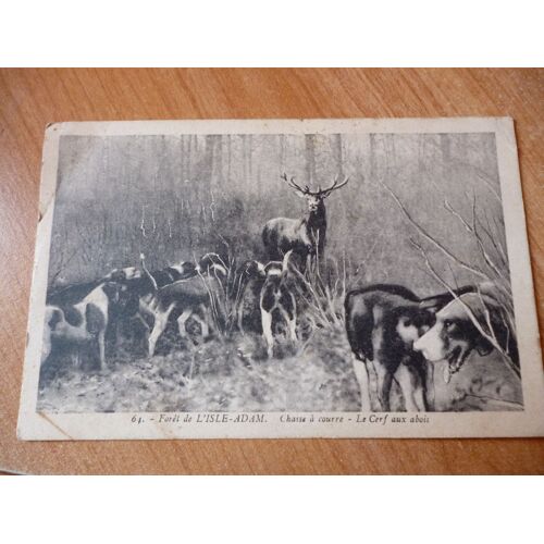 Carte Nb De La Forête De L'isle Adam:Le Cerf Aux Abois.