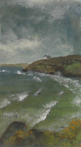 Peinture Maison Sur La Falaise
