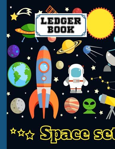 Ledger Book: Record Income And Expenses With Astronauts In Space Cover, 120 Pages, Size 8.5" X 11" By Tilo Nagel