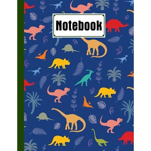 Notebook: Dinosaurs Set Cover Composition Notebook College Ruled, Dinosaurs Set Notebooks, School Supplies, Notebooks For School | 120 Pages - Large 8.5" X 11" By Harald Binder
