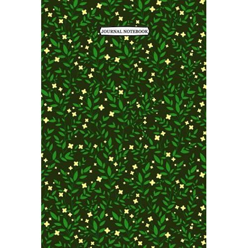 Journal Notebook: Leaf And Yellow Flowers Ruled Lined Journal, Gratitude Journal For Women: Notebook|Journal| Diary/ Lined - Size 6x9 Inches 120 Pages