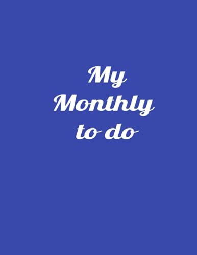 Monthly Planner: Basic Uncomplicated 5 Lined Column For Each Month Notebook ,Jot Down To Do For Each Month