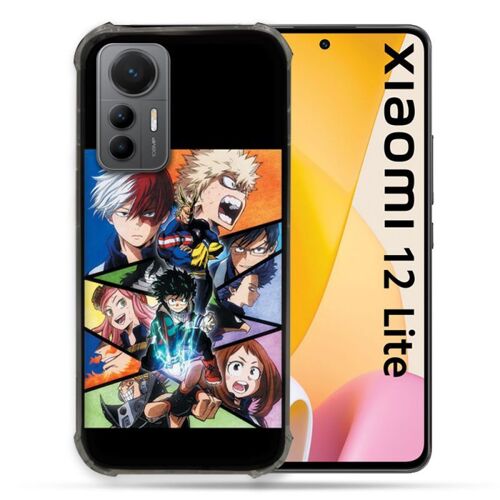 Coque Renforcée En Verre Trempé Pour Xiaomi 12 Lite Manga My Hero Academia Noir