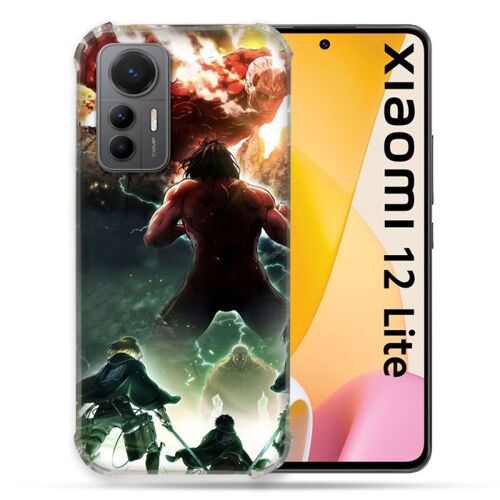 Coque Renforcée En Verre Trempé Pour Xiaomi 12 Lite Manga Attaque Titans Combat