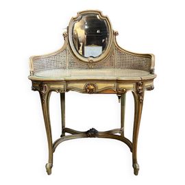 Coiffeuse En Cannage De Style Louis Xv Dpoque Napolon Iii Beige
