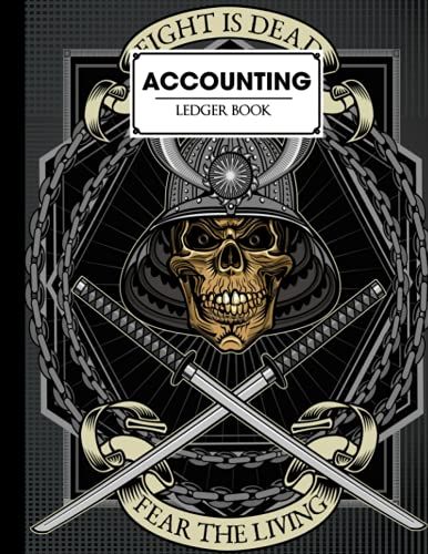 Accounting Ledger Book: Accounting Ledger For Bookkeeping Size 8.5" X 11" | Samurai Warrior Skull Cover Design By Martin Funke