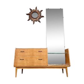 Coiffeuse Vintage En Bouleau Table De Toilette  Meuble Daposentre Bois