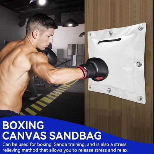 Sac Mural En Toile Pour Wing Chun, Kung Fu Kick Frappant Sac De Frappe Punch Vide Sac De Sable Cible Avec Fermeture Éclair Coussin De Frappe Murale Wing Chun Sac De Frappe Kung Fu Pour Kickboxing