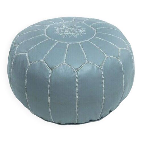 Pouf En Cuir Marocain Pouf Ottoman Marocain Pouf Marocain Gris Vintage Gris