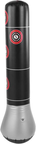 Sac De Frappe De Sol Pour Karate, Taekwondo Et Soulager L'énergie Réprimée Chez Les Enfants, Autoportant Punching Ball Gonflable Pour Adulte Enfants, Sac De Frappe Pour La Maison, Noir