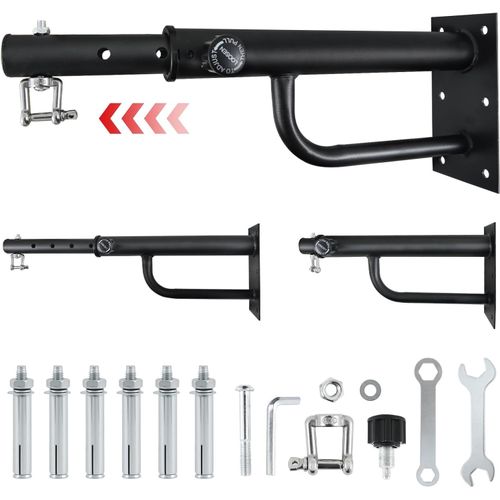 Support De Sac De Frappe, Longueur Réglable, Support Mural Robuste Pour Sac De Boxe, Support Pour Sac De Frappe Intérieur Et Extérieur, Boxe, Sport, Salle De Sport À Domicile, 44-64 Cm, Capacité De