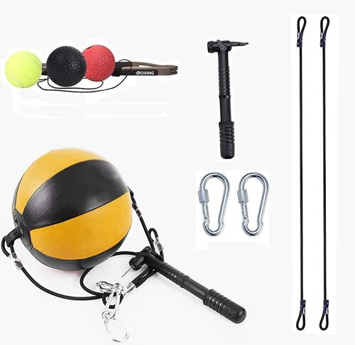 Balle De Vitesse À Double Extrémité En Cuir Pour Boxe, Mma, Sac Boxe, Double Extrémité Pour Entraînement Au Sol Au Plafond