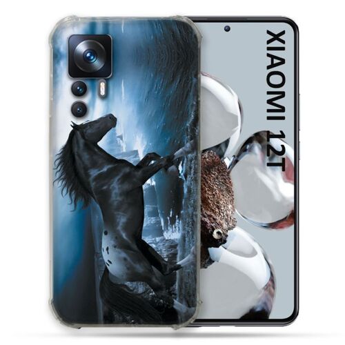 Coque Renforcée Pour Xiaomi 12T Animal Cheval Noir