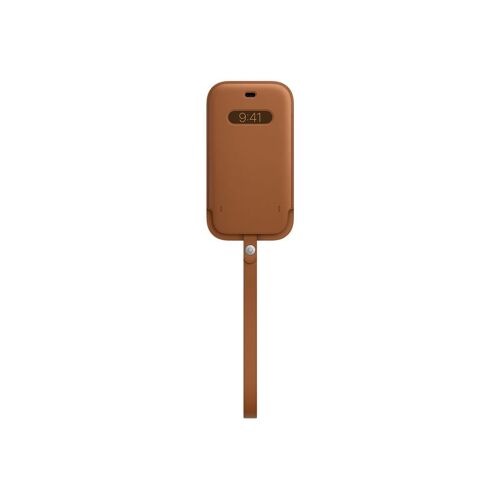 Apple - Étui protecteur pour téléphone portable - avec MagSafe - cuir - marron selle - pour iPhone 12, 12 Pro