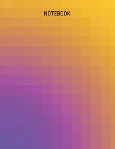 Notebook: Purple-Yellow Gradient College Ruled Notebook (120 Pages) 8.5 X 11 Inches